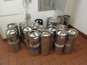 lot 6053 image: Used Stainless Steel Beer Kegs - Lot of 15  - Retail $750