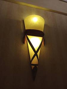 lot 6100 image: Modern Torch-Style Wall Sconce 2ft in length   - Retail $89