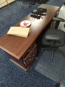 lot 6104 image: OFFICE desk with chairs and artwork