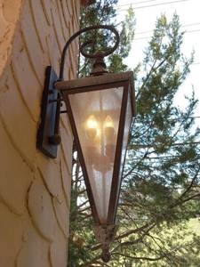 lot 6112 image: Lot of 2 Vintage Exterior Wall Mount Lantern  - Retail $85