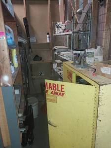 lot 6144 image: Vintage Industrial Storage Shelving Unit  - Retail $150