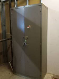 lot 6153 image: Industrial Metal Storage Cabinet  - Retail $150