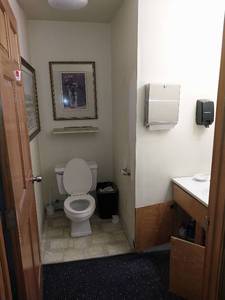 lot 6155 image: Commercial Bathroom Fixtures and Vanity Set  - Retail $750