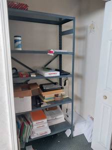 lot 6159 image: Industrial Steel Storage Shelving Unit  - Retail $75