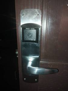 lot 6679 image: Electronic Door Lock System with Card Reader  - Retail $559