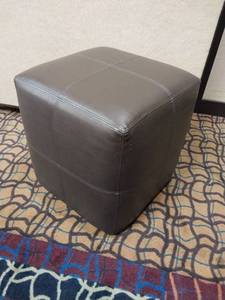 lot 6696 image: Contemporary Brown Leather Ottoman