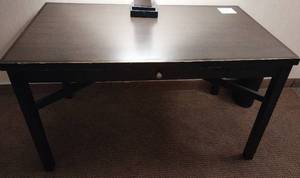 lot 10066 image: Modern X-Base Writing Desk with Drawer  - Retail $150