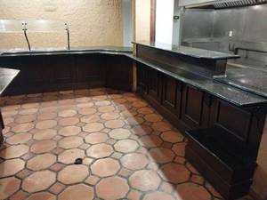 lot 9535 image: Commercial Food Service Counter with Granite Top  - Retail $2500
