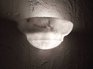 lot 9564 image: Vintage Half-Moon Wall Sconce Light Fixture set of 6