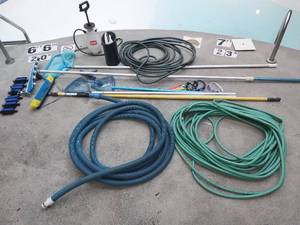 lot 9583 image: Professional Pool Cleaning Equipment Set and misc accessories   - Retail $150