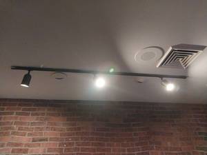 lot 9603 image: Modern Track Lighting System with 10 lights (5 pieces approximately 36 )  - Retail $299