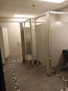 lot 9605 image: Commercial Bathroom Stall Set with ADA Compliant Features  - Retail $2500