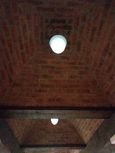 lot 9607 image: Set of 5 Vintage White Glass Dome Pendant Light