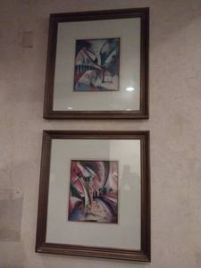 lot 9618 image: 26 x 29 Abstract Musical Expression Art Print Set  - Retail $245