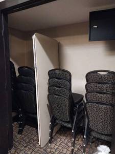 lot 9647 image: Conference Room 6 Table, Chairs & Audio-Visual Equipment Set  - Retail $950