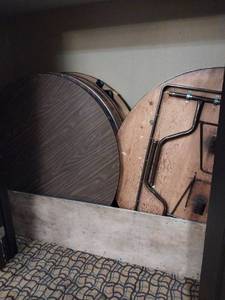 lot 9650 image: 60 Round Folding Banquet Tables  - Retail $75