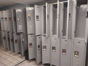 lot 9657 image: Industrial Metal Storage Lockers ITEM HALTED NO LONGER AVALIABLE