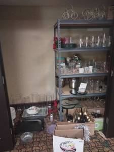 lot 9664 image: Event Supply Storage Lot with Industrial Shelving  - Retail $250