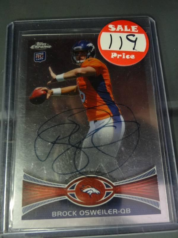 lot 1402 image: Brock Osweiler-QB Chrome Card