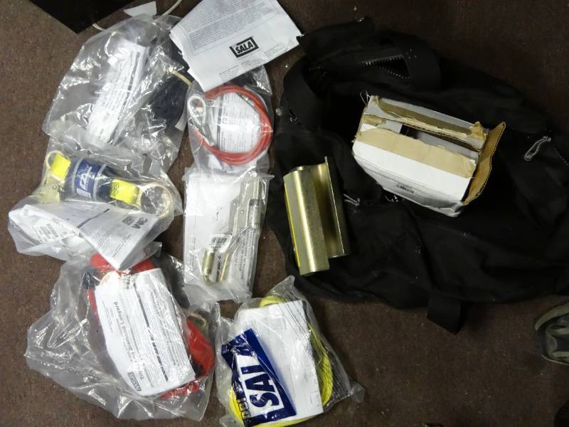 lot 1413 image: Black Bag of Rock Climbing Gear