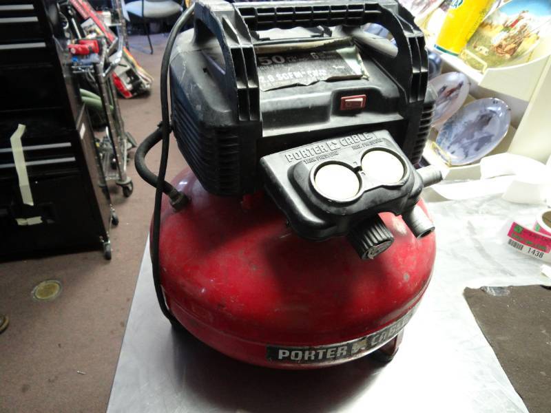 lot 1438 image: Porter Cable Pancake Air Compressor