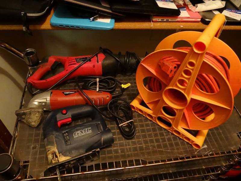 lot 7316 image: Hyper Tough Sander, Tool Shop Reciprocating Saw GMC Jig Saw