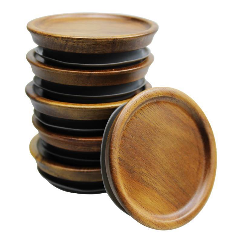 lot 31803 image: Esahpss Glass Bottle Cap,Silicone Sealing Ring Cap, Storage Container Lid, 5.5  7.2  2cm, 6pk