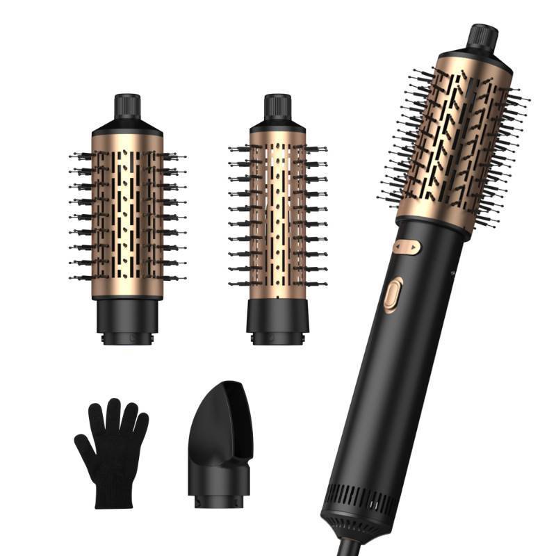 lot 50579 image: Rotating Hair Dryer Brush,3 in 1 Rotating Hot Air Brush with Detachable Brush(2 & 1.5),3 Heats and 2 Speeds Blow Dryer Brush Spinning for Curl,Straight