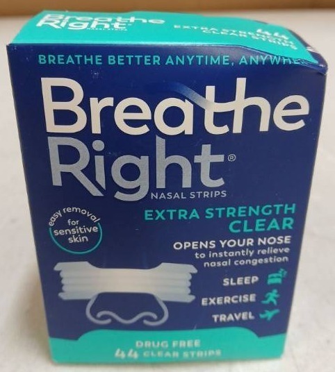 lot 27026 image: Breathe Right Extra Strength Clear Nasal Strips - 44 Count