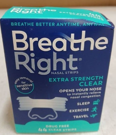 lot 27027 image: Breathe Right Extra Strength Clear Nasal Strips - 44 Count