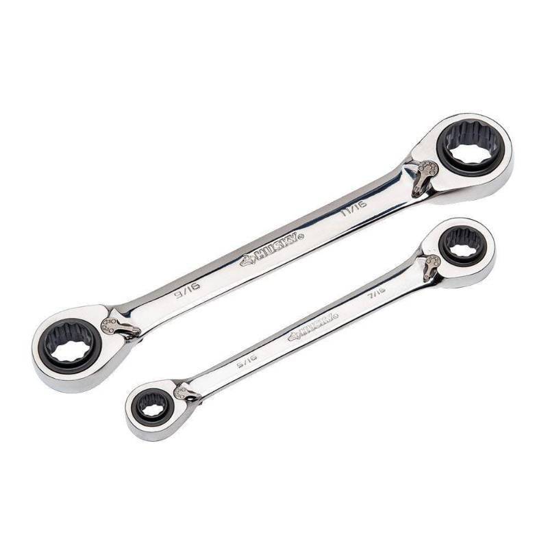 lot 22490 image: Husky SAE Quad Drive Ratcheting Wrench 1pc