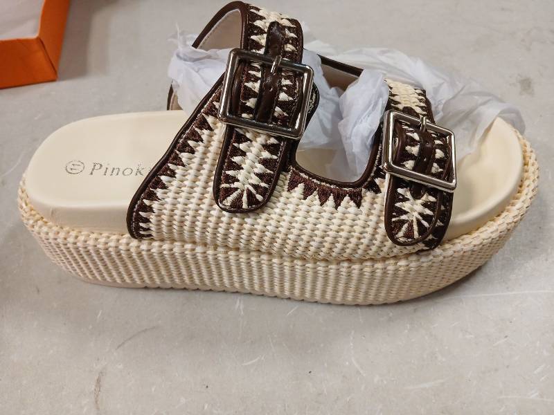 lot 51868 image: Pinokino White Platform Sandals Size 11