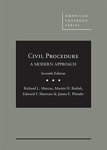 lot 23507 image: Civil Procedure, A Modern Approach (American Casebook Series) Seventh Edition Hardcover Book