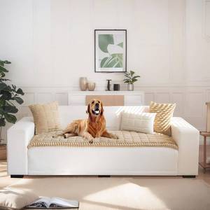lot 23533 image: LiveGo Fuzzy Couch Covers for Pets, Couch Protector for Dogs Garden Chic Cotton Protective Couch Cover, Pet Mat Bed Couch Cover (Milky Coffee, 70x150 cm27.6x59.06 in)