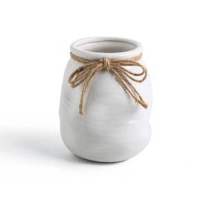 lot 23538 image: Ceramic Vase for Home Decor White Flower Vase Small Bud Vase Versatile Display for Centerpieces Precision Waterproof Interior Scratch Resistant Smooth Rustic Modern Farmhouse Style (6.3)