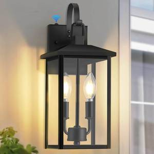 lot 23554 image: SHIMR Dusk to Dawn Outdoor Lighting, Large Exterior Light Fixture Wall Mount Waterproof Outdoor Wall Light Outside Lights for House Porch Garage Patio