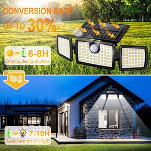 lot 23562 image: Solar Lights Outdoor Waterproof, Motion Sensor Flood Outside Lights with 2500LM High Brightness 270° Wide Angle, Outdoor Solar Lights IP65 for Yards, Patio, House, Garage (Non-Remote, Mount Broken)