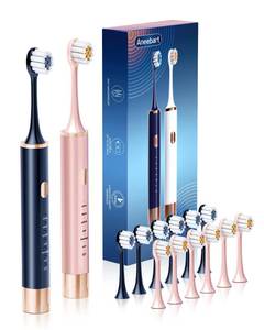 lot 23563 image: Pink 1pk Electric Toothbrush for Adults, USB Rechargeable Sonic Toothbrush with 10 Brush Heads, Smart Timer, 6 Modes, 2-Hour Fast Charge Last 30 Days