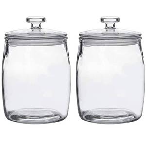 lot 23578 image: Ritayedet Half Gallon Glass Jars with Lid, Wide Mouth Cookie Jars Set of 2, Apothecary Jar for Candy, Glass Canisters for Kitchen Storage and Laundry Organization