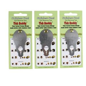 lot 32085 image: Tick Buddy (Three Pack) Stainless Steel Tick Removal Tool for Dogs Cats Pets and People