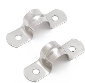 lot 32087 image: Suiwotin 100PCS M12 (12 Inch) Stainless Steel Rigid Pipe Hole Strap, U Bracket Pipe Strip Cable Clamp Hanger with 2 Holes Fit for 12 inch Pipes OD