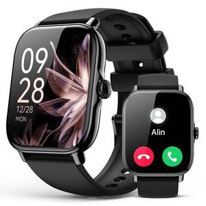 lot 32093 image: Smart Watch for Women Men- AnswerMake Call, 2025 IP68 Waterproof Fitness Step Tracker Watch with Sleep MonitorActivity Counter110 Sport Mode, Smartwatch for Andriod iPhone iOS Samsung Compatible (Missing Charger)