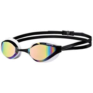 lot 32119 image: ARENA Unisex Python Racing Swim Goggles for Men and Women Anti-Fog Mirror Lens Max Comfort Dual Strap, CopperWhite