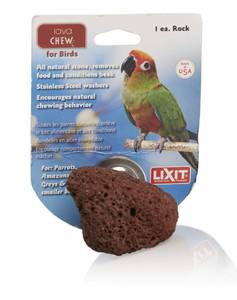 lot 32154 image: Lixit Lava Chew Bird Rock Chew, 2 L X 2 W, 2 in
