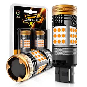 lot 32155 image: Auxbeam B21 Series 7440 LED Bulbs Amber Yellow Built in Resistor CANBUS Error Free Anti Hyper Flash 7440A 7440NA 7440AL 7440LL 7441 992 W21W WY21W Blinker Bulb 600% Super Bright Turn Signal Light