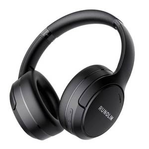 lot 32929 image: RUNOLIM Hybrid Active Noise Cancelling Headphones, Wireless Over Ear Bluetooth Headphones with Microphone, 70H Playtime, Foldable Headphone with HiFi Audio, Deep Bass for Home Travel Office