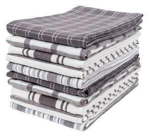 lot 33963 image: KAF Home Assorted Flat Kitchen Towels 100% Cotton - 18 x 28 inches  Ultra Absorbent Soft Dish Towels  Perfect for Cooking, Cleaning, And Drying Hands (Gray, 18 x 28-10 Pack)