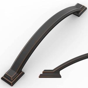 lot 36486 image: Amerdeco 10 Pack Oil Rubbed Bronze Cabinet Pulls 5 Inch(128mm) Hole Centers, Handles for Kitchen Cabinet Hardware, Arch Cabinet Handles for Bathroom Dresser Drawer Handles ZH0016