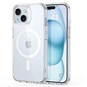 lot 36493 image: ESR for iPhone 15 Plus Case, Compatible with MagSafe, Military-Grade Protection, Yellowing Resistant, Scratch-Resistant Back, Magnetic Phone Case for iPhone 15 Plus, Classic Series, Clear