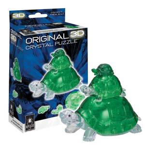 lot 42032 image: BePuzzled  Turtles Original 3D Crystal Puzzle, Ages 12 and Up, Green